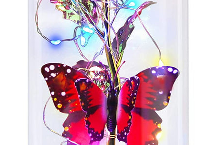 Galaxy Flowers Rose Birthday Gift for Women Mom Grandma, Enchanted Infinity Rose in Glass Dome, Valentines Rose Gifts for Valentine'S Day Mother'S Day Anniversary Wedding