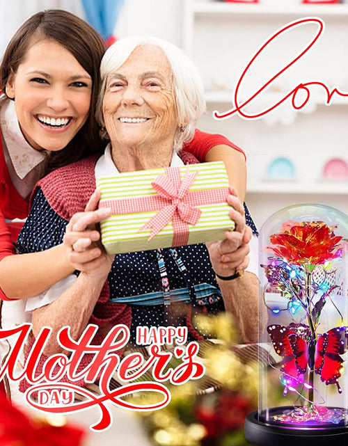 Load image into Gallery viewer, Galaxy Flowers Rose Birthday Gift for Women Mom Grandma, Enchanted Infinity Rose in Glass Dome, Valentines Rose Gifts for Valentine'S Day Mother'S Day Anniversary Wedding
