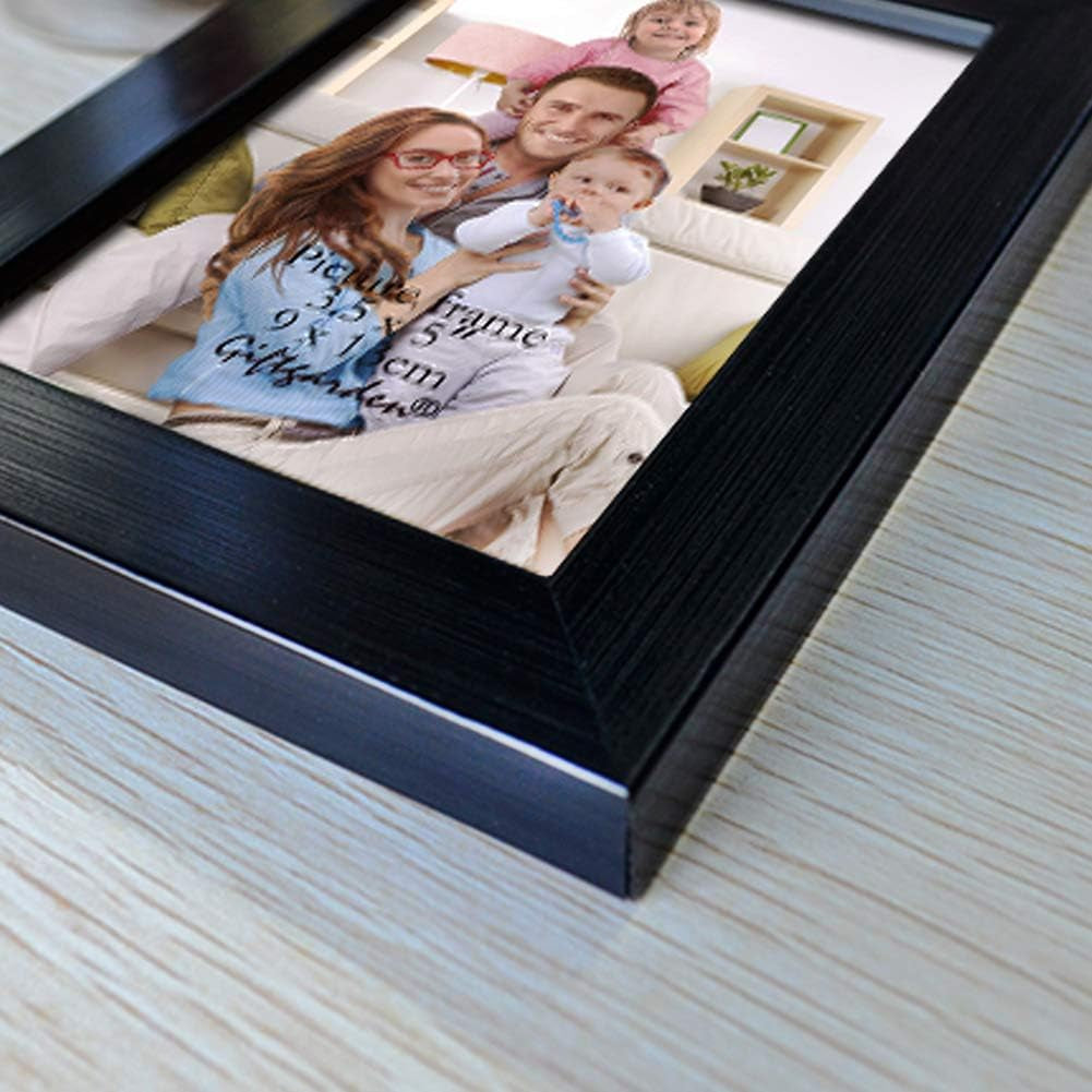 12 Pack 3.5X5 Black Picture Frame Bulk Set for Desktop Display or Wall Mounting