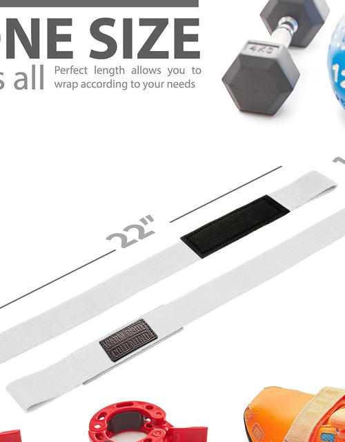 Load image into Gallery viewer, Lasso Lifting Wrist Straps for Cross Training - Rated at 770 Lb - Hand Wraps for Olympic Weightlifting, Powerlifting, Weight Lifting, Bodybuilding Strength Deadlift Gym Bar, Cotton
