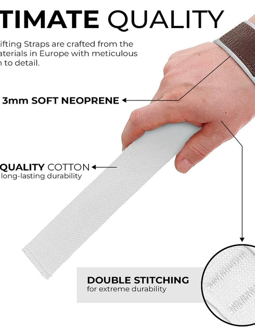 Load image into Gallery viewer, Lasso Lifting Wrist Straps for Cross Training - Rated at 770 Lb - Hand Wraps for Olympic Weightlifting, Powerlifting, Weight Lifting, Bodybuilding Strength Deadlift Gym Bar, Cotton
