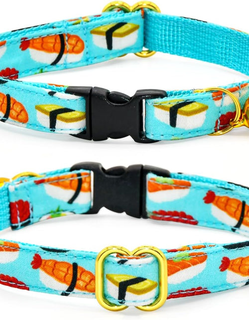 Load image into Gallery viewer, Sushi Cat Collar Bow Tie, Breakaway Safety Plastic Buckle, Bowtie Collar for Kitten (6"-10")
