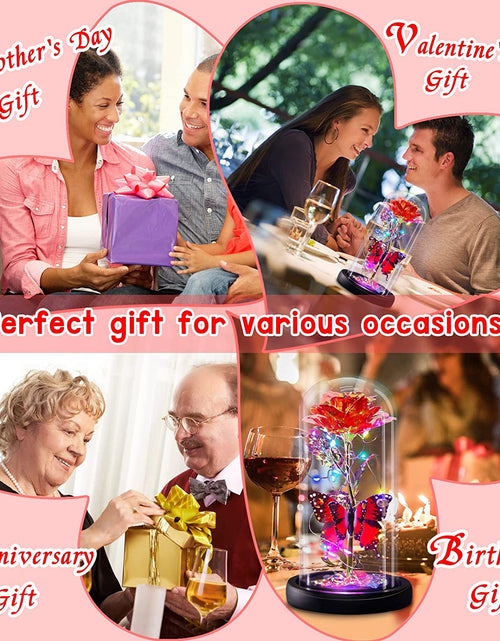 Load image into Gallery viewer, Galaxy Flowers Rose Birthday Gift for Women Mom Grandma, Enchanted Infinity Rose in Glass Dome, Valentines Rose Gifts for Valentine'S Day Mother'S Day Anniversary Wedding
