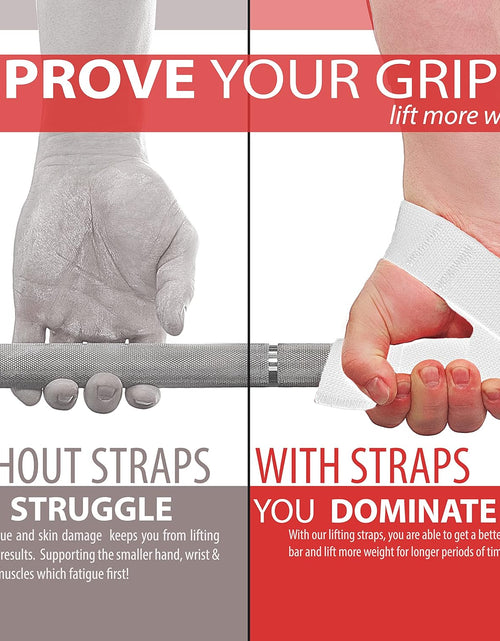 Load image into Gallery viewer, Lasso Lifting Wrist Straps for Cross Training - Rated at 770 Lb - Hand Wraps for Olympic Weightlifting, Powerlifting, Weight Lifting, Bodybuilding Strength Deadlift Gym Bar, Cotton
