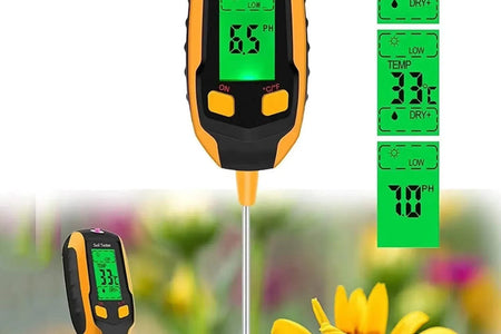 4 in 1 Soil Moisture Meter Digital Plant Temperature Soil Moisture PH Meter Sunlight Intensity Environment Humidity