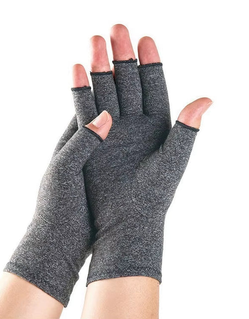 Load image into Gallery viewer, Compression Arthritis Gloves Wrist Support Therapy Wristband Half Finger Compression Gloves Joint Pain Relief Cycling Gloves
