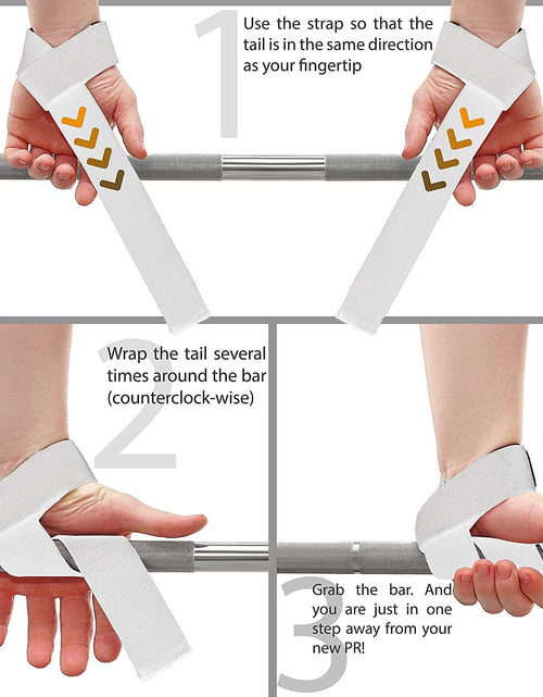 Load image into Gallery viewer, Lasso Lifting Wrist Straps for Cross Training - Rated at 770 Lb - Hand Wraps for Olympic Weightlifting, Powerlifting, Weight Lifting, Bodybuilding Strength Deadlift Gym Bar, Cotton
