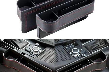 LuxPocket™ Leather Car Seat Gap Organizer – Declutter Your Drive in Style