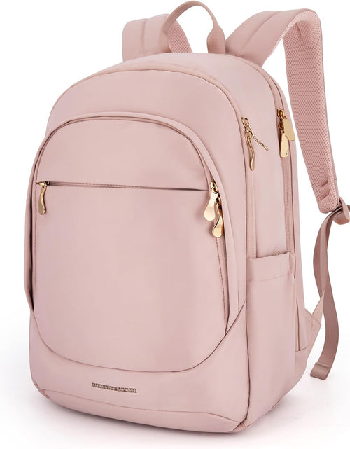 Load image into Gallery viewer, Collge Laptop Backpack, 15.6 Inch Laptop Travel Backpack for Women, College Computer Bookbag Casual Bag for Work Travel College, Gifts for Women,Pink
