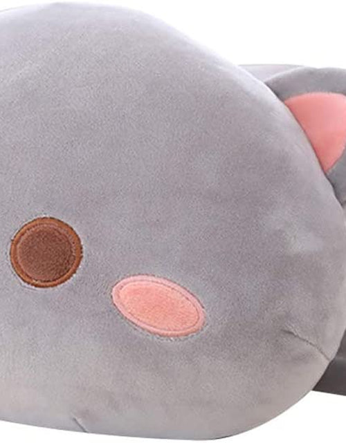 Load image into Gallery viewer, Cat Stuffed Animals, Soft Cat Plush Pillow Kitten Stuffed Animal Toy Gifts for Kids (Grey round Eyes, 19.6")
