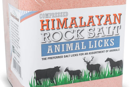 ® 5.5LB (2.5KG) Compressed Pink Himalayan Salt Lick | for Livestock and Wildlife Animals | 100% Pure & Natural Feed Salt Block | Natural Minerals and Trace Elements