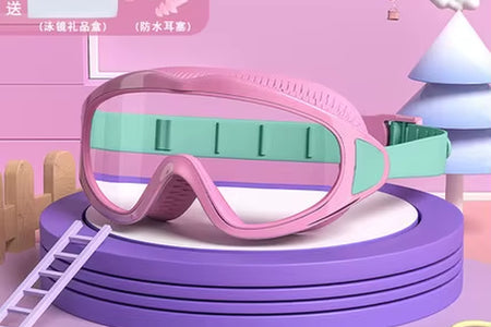 AquaChamp Kids Swim Set – Waterproof Anti-Fog Swimming Goggles & Cap with Protective Case