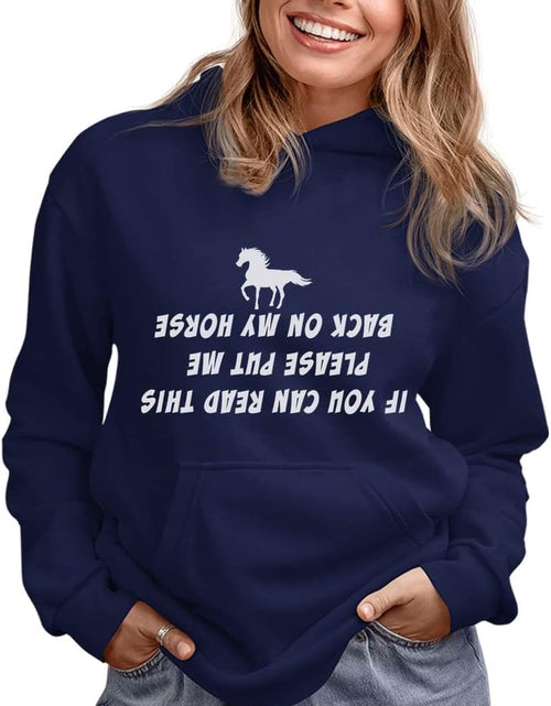 Load image into Gallery viewer, Gift for Girls Who Love Horses Girl Teen Women Horse Lovers Hoodie
