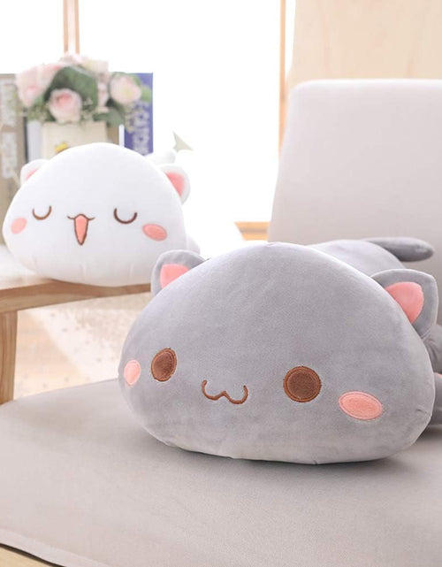 Load image into Gallery viewer, Cat Stuffed Animals, Soft Cat Plush Pillow Kitten Stuffed Animal Toy Gifts for Kids (Grey round Eyes, 19.6")
