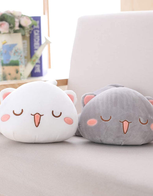 Load image into Gallery viewer, Cat Stuffed Animals, Soft Cat Plush Pillow Kitten Stuffed Animal Toy Gifts for Kids (Grey round Eyes, 19.6")
