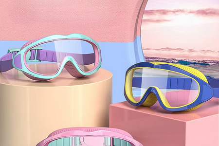 AquaChamp Kids Swim Set – Waterproof Anti-Fog Swimming Goggles & Cap with Protective Case